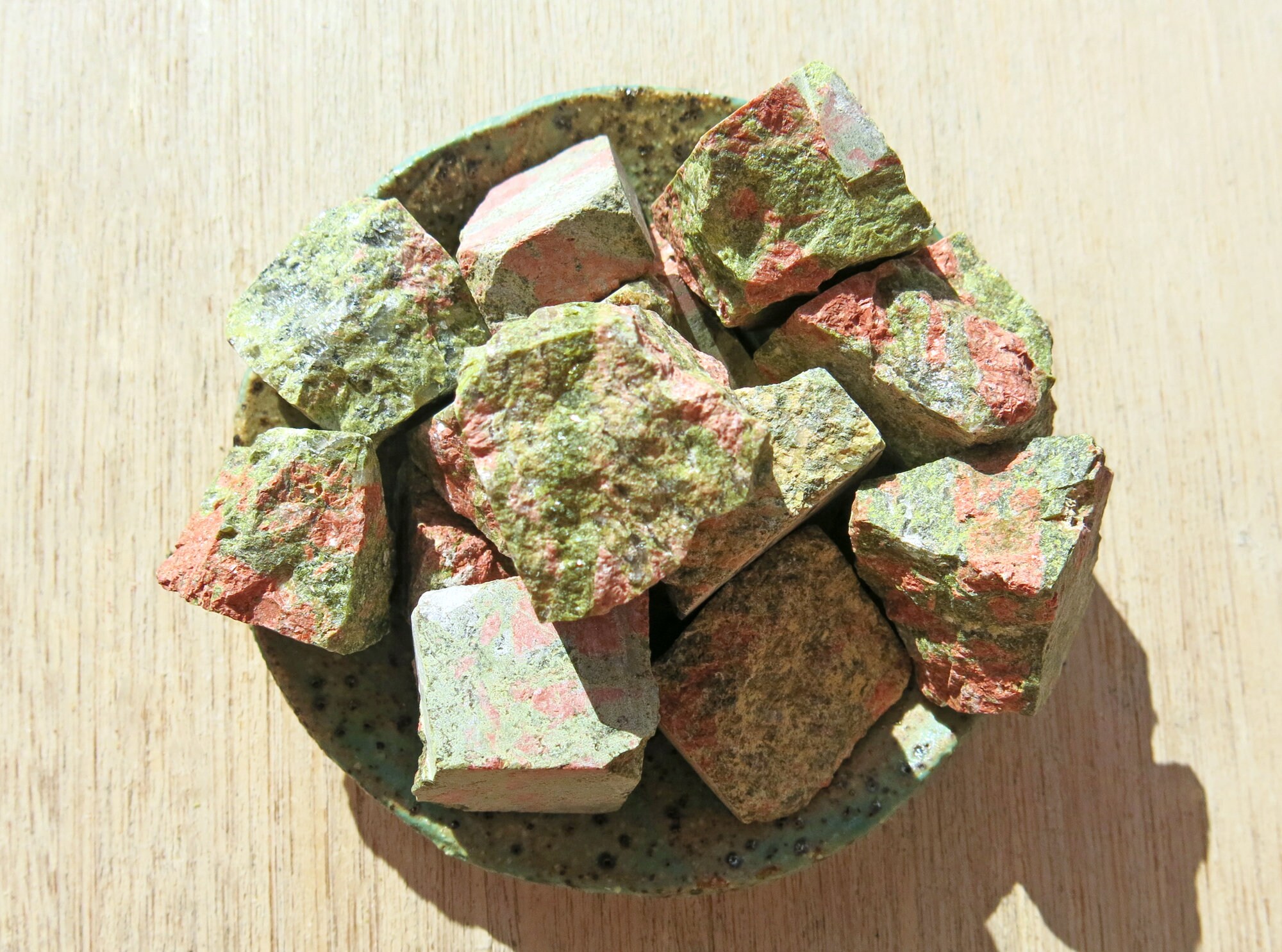 Unakite Crystal Slab
