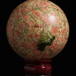 Green Unakite Crystal Ball: Chakra Balancing Meditation Sphere Green Unakite Crystal Ball: Chakra Balancing Meditation Sphere