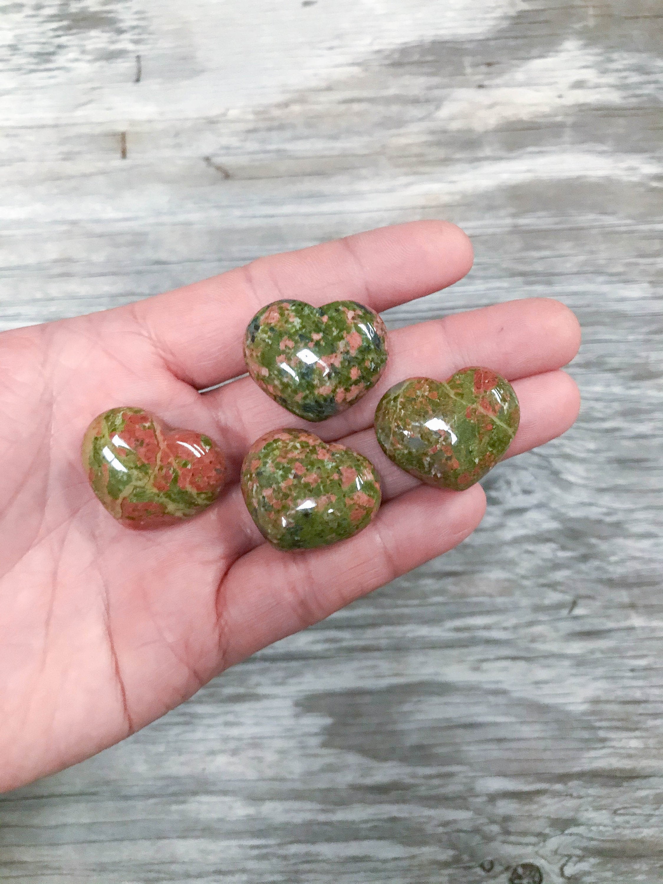 Unakite Heart Shaped Stone Healing Stones Unakite Heart Shaped Stone Healing Stones