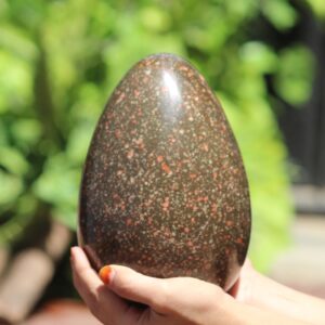Large Polished Unakite Egg | Chakra Healing Meditation Stone