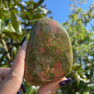 Unakite Power Stone, Unakite Palm Stone