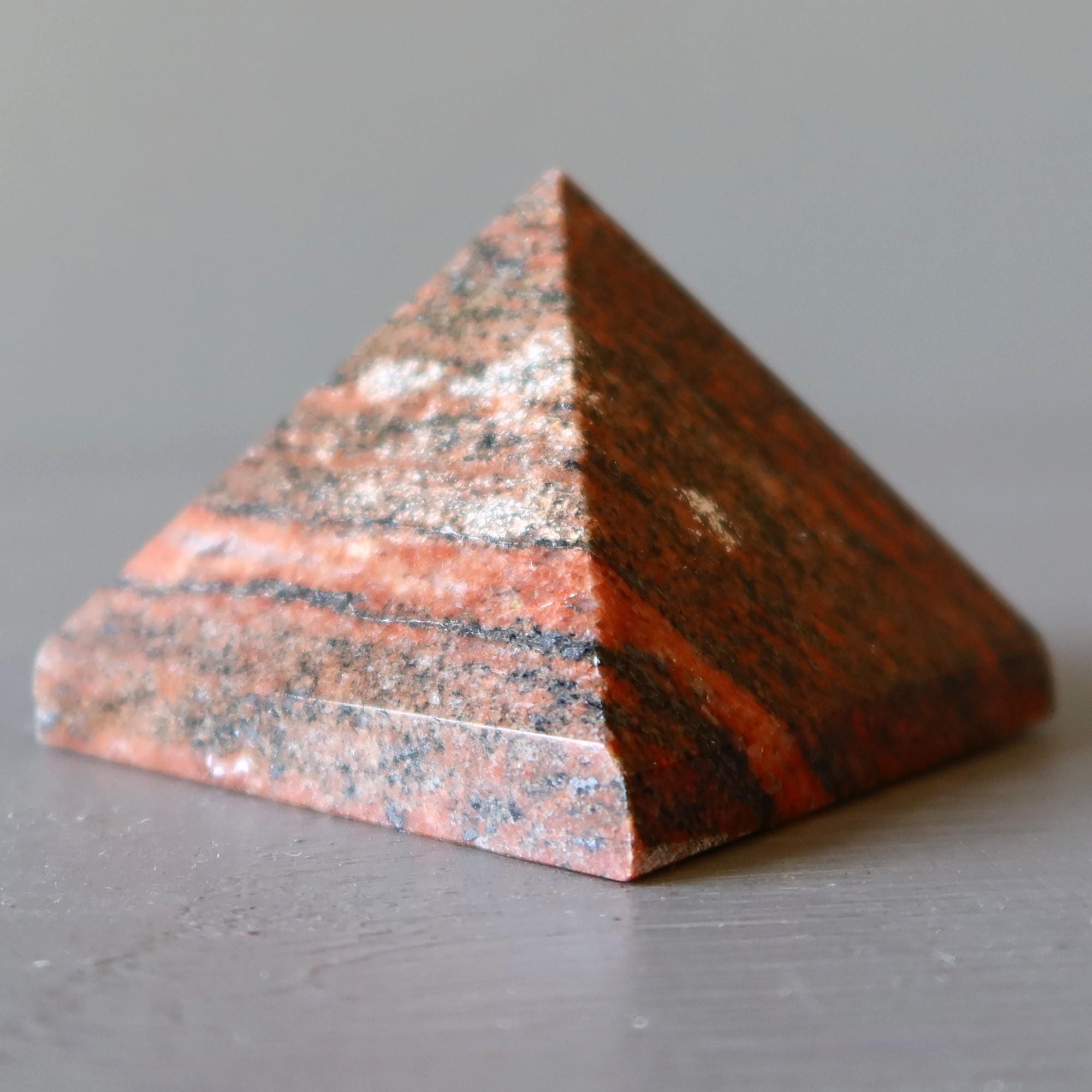 Unakite Pyramid Supreme Source Stone Orange