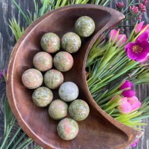 Unakite, Unakite Sphere, Qty. 1 Mini Sphere