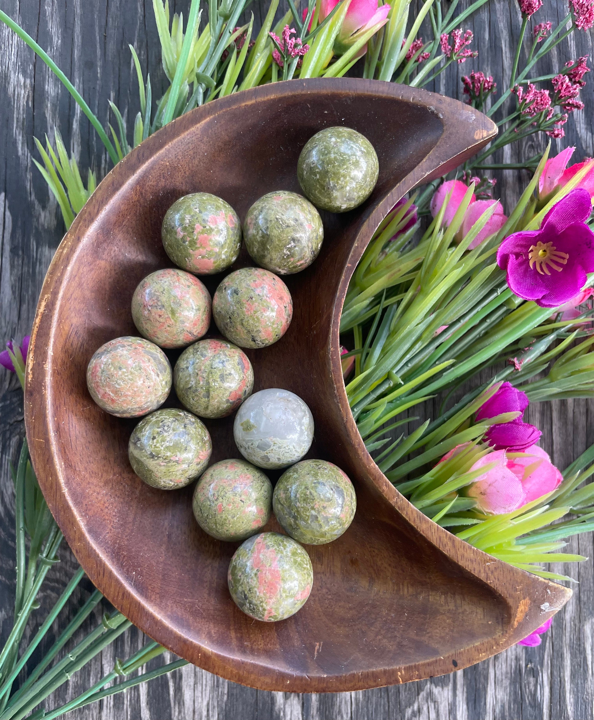 Unakite, Unakite Sphere, Qty. 1 Mini Sphere