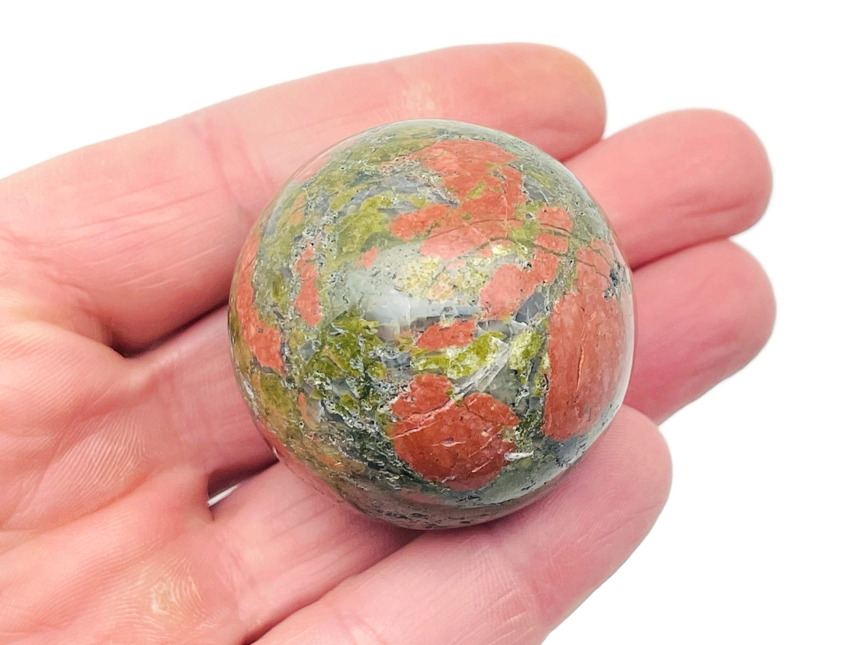 Unakite Sphere Stone A++ – Crystal Ball - Healing Crystal Stones – Crystal Décor – 40-50mm - Ba1030