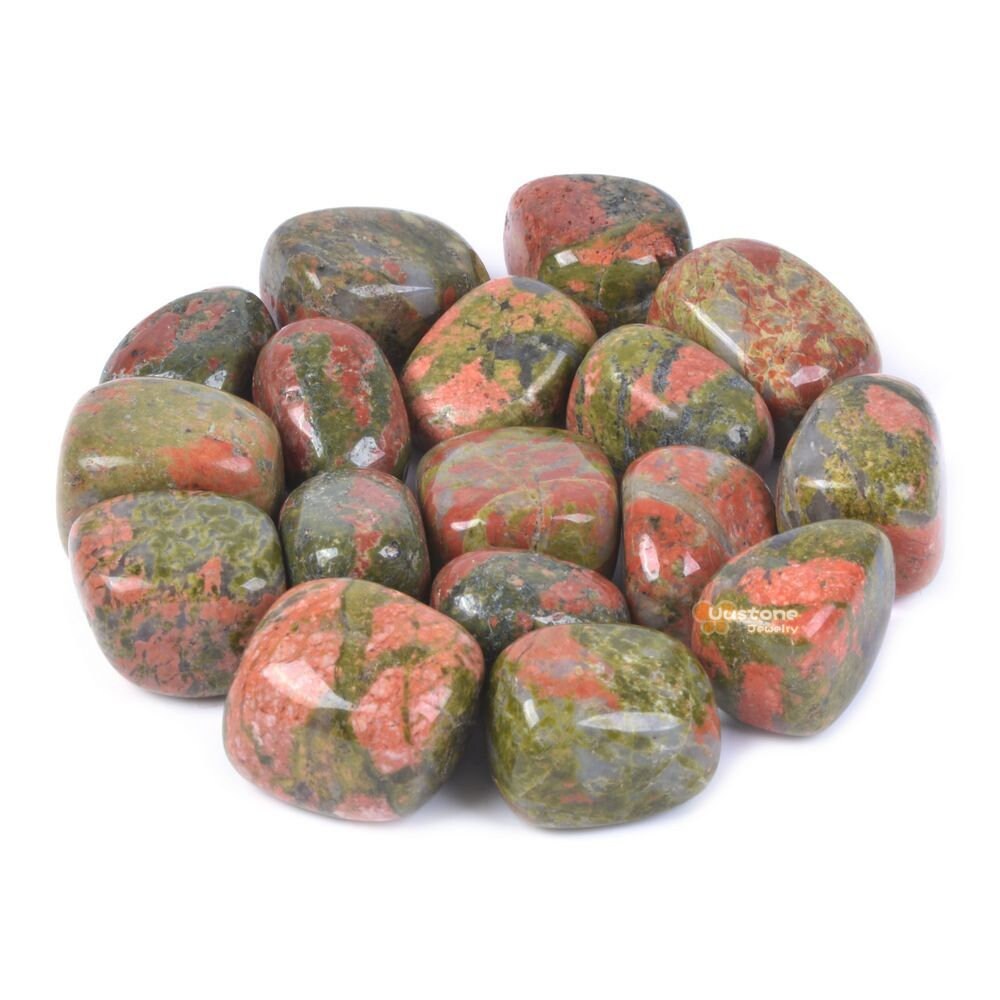 1/2lb Unakite Tumbled Stone Specimen Collection Pocket Worry Healing Crystal Reiki