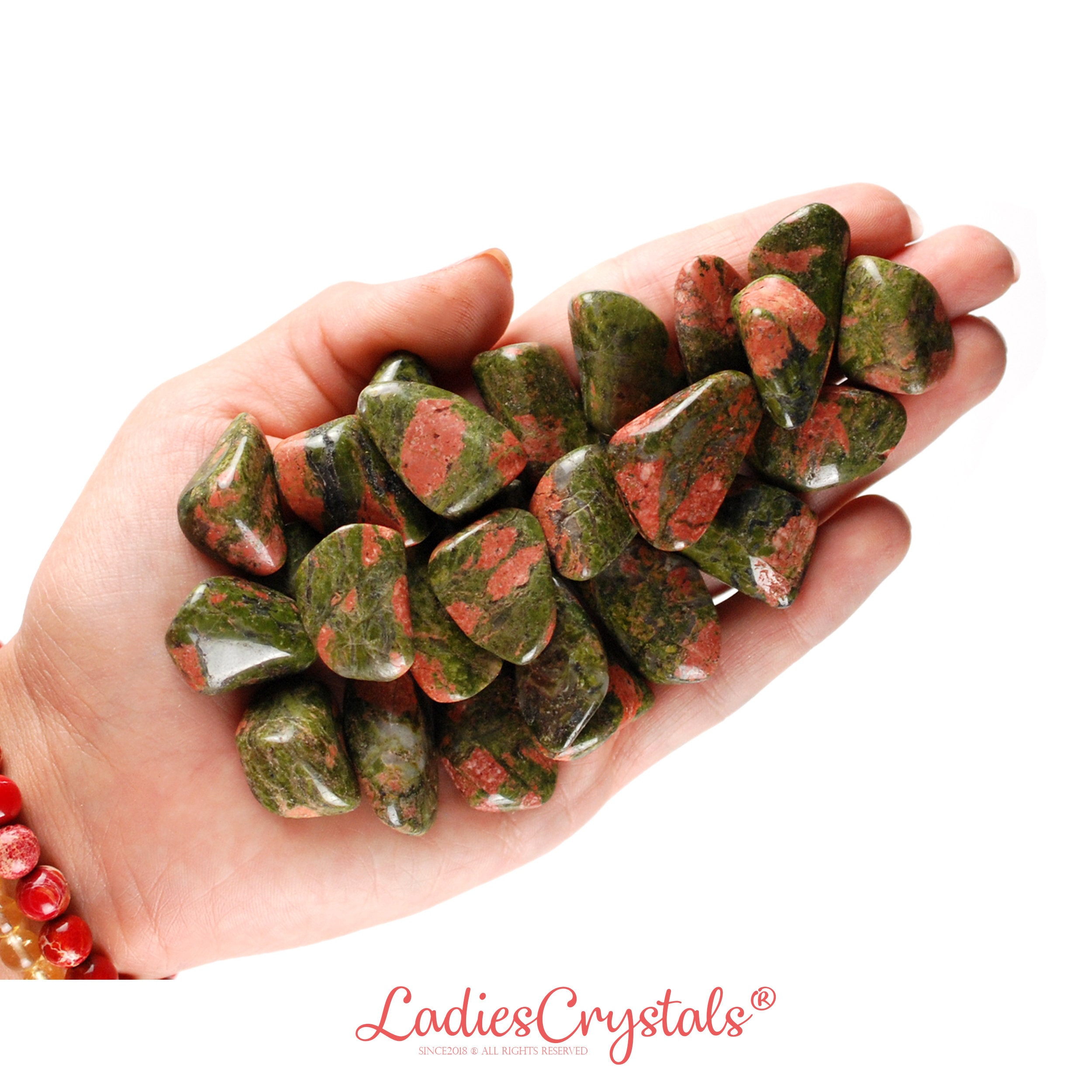 Unakite Tumbled Stone, Harmony And Recovery, Heart And Root Ritual Unakite Tumbled Stone, Harmony And Recovery, Heart And Root Ritual
