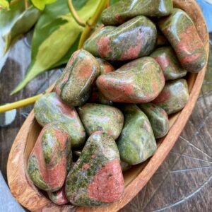 Unakite Tumbled Stone | Jasper Gemstone Natural Crystal