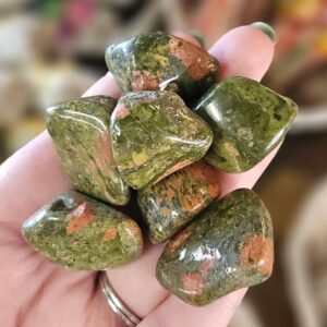Unakite Tumbled Stone, One, Rock Hound, Crystal, Healing, Stones, Reiki, Feng Shui, Pocket Stones