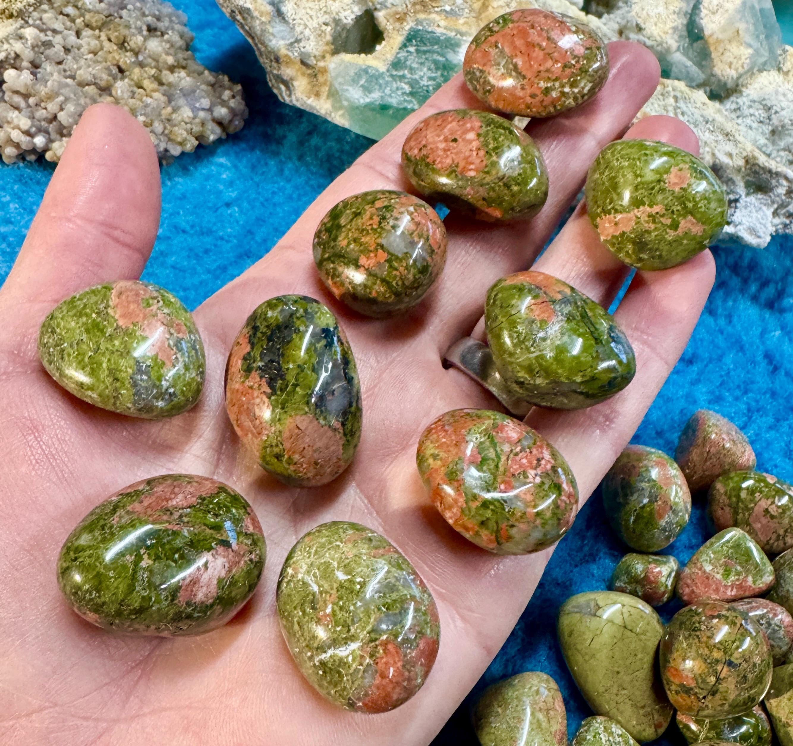 Unakite Tumble Gem Polished Unakite Crystal Unakite Gemstone Unakite Stone Unakite Rock Gift Harmony Unakite Grounding Gemstone Unakite Gem