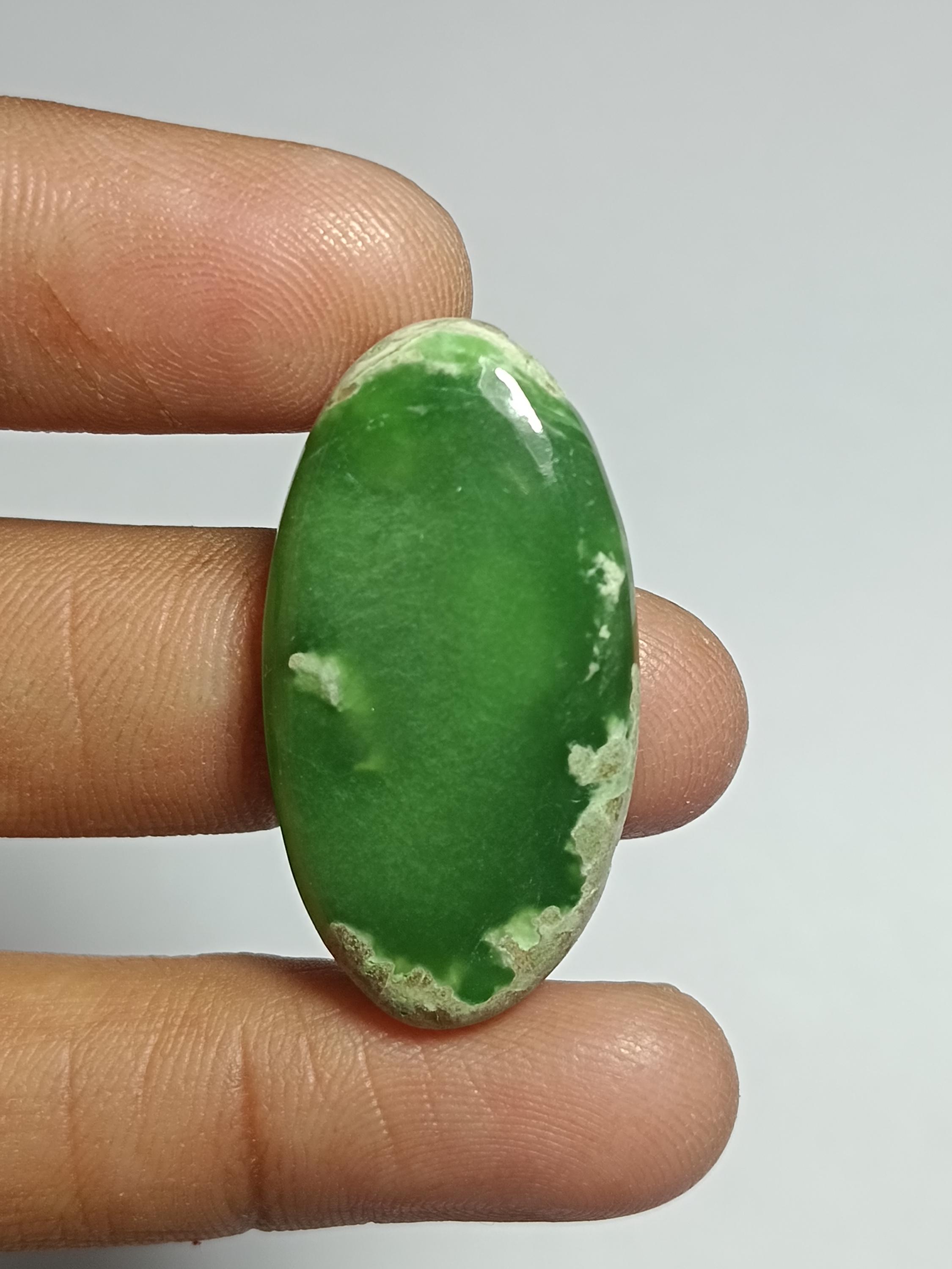Green Variscite Gemstone Cabochon (34x18 Mm)