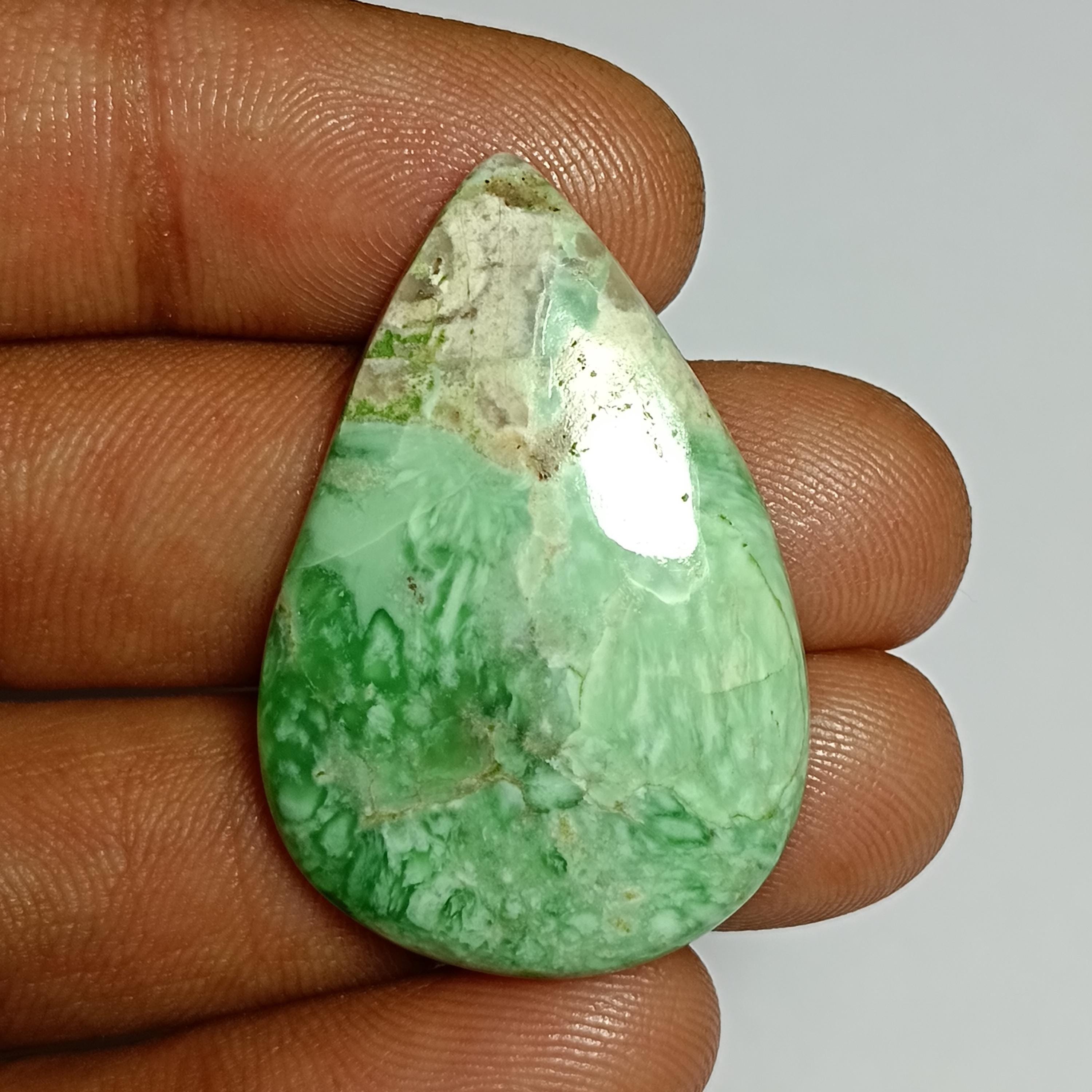 Natural Variscite Gemstone Cabochon: 36x24mm Loose Stone