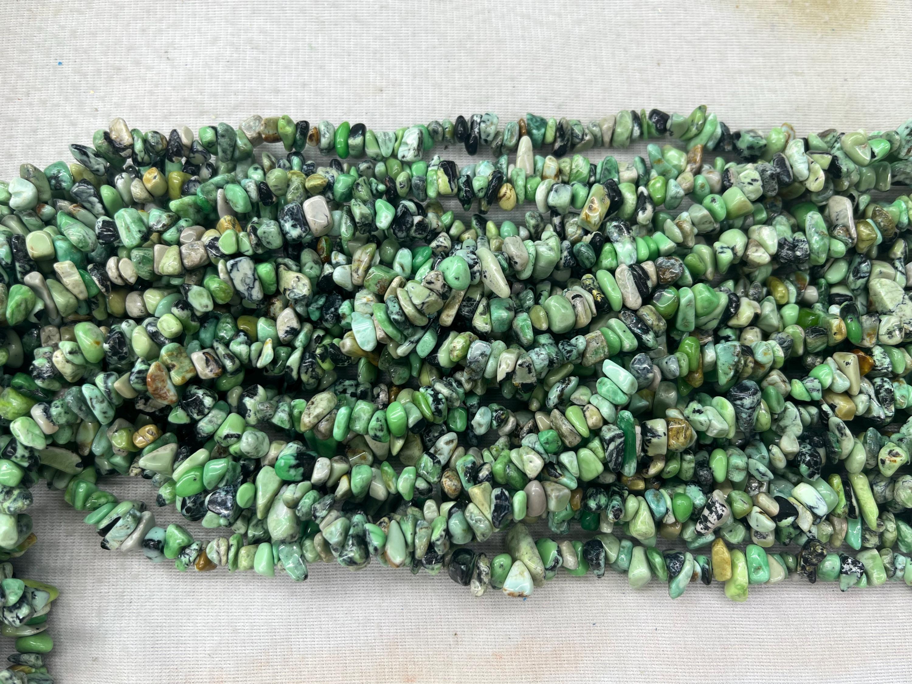 Natural Chrysotine 5-8mm Chips Genuine Green Variscite Loose Nugget Beads 34 Inch Jewelry Supply Bracelet Necklace Material Support