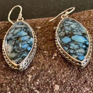 Purple Variscite Dangling Earrings Purple Variscite Dangling Earrings