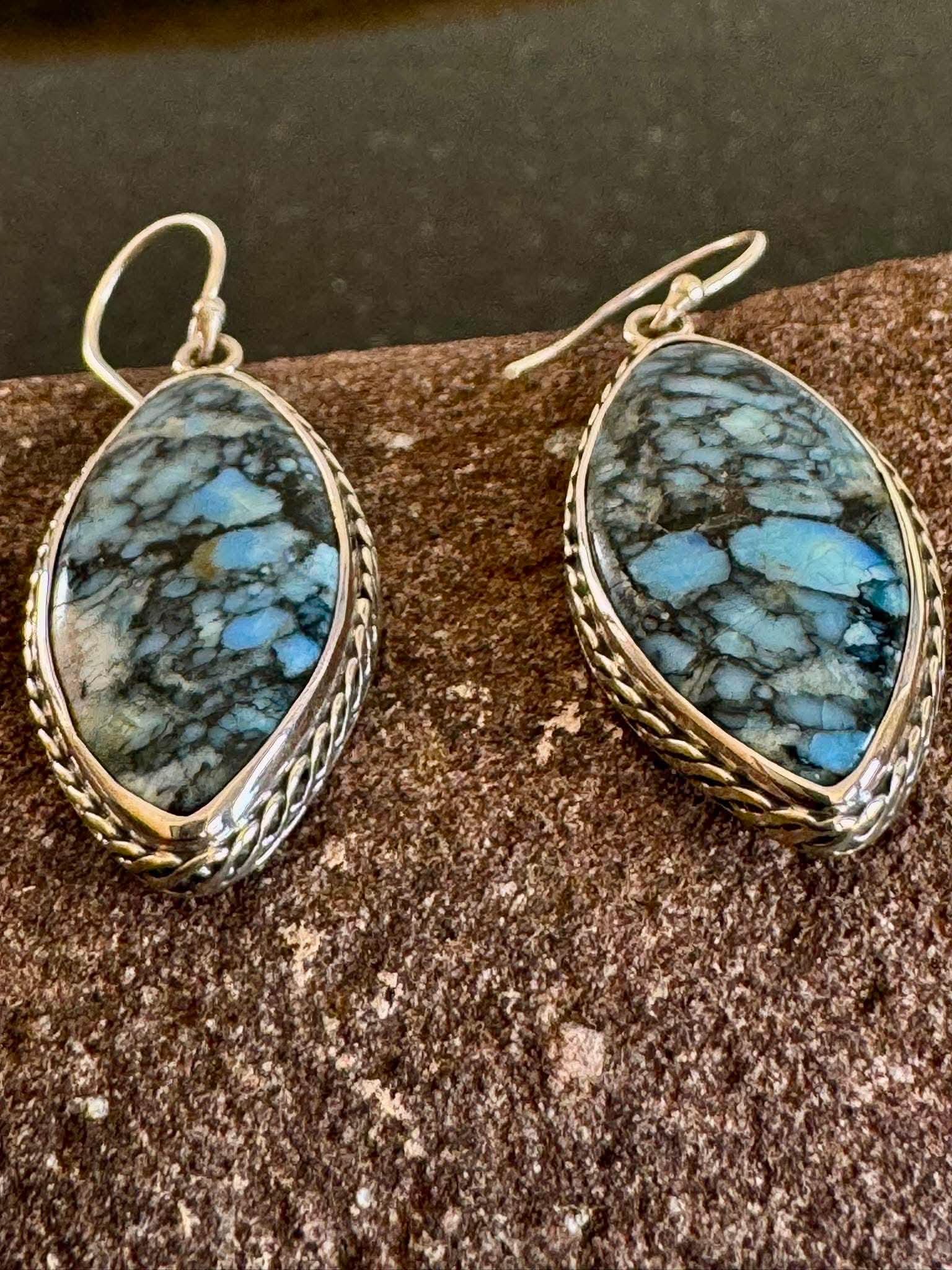 Purple Variscite Dangling Earrings