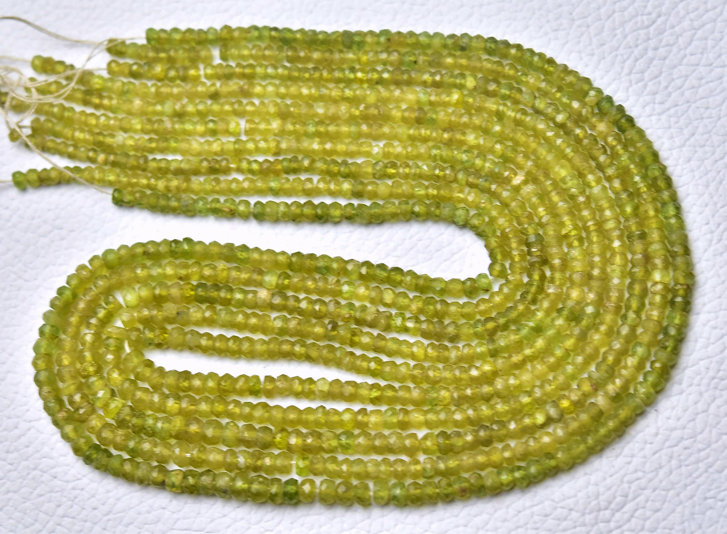 14 Inch Strand Natural Vesuvianite Rondelle 2.5mm To 3.5mm Faceted Gemstone Beads Rare Vesuvianite Stone Semi Precious Rondelles No6198