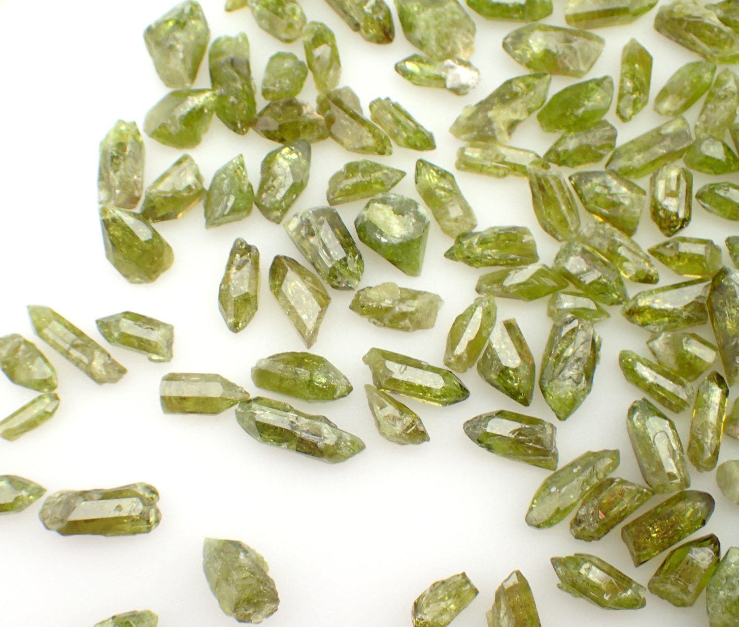 One Vesuvianite Crystal: Pakistan - Green Raw Natural Stone Mineral Specimen