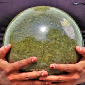 250MM Green Vesuvianite Sphere: Natural Crystal Healing Ball, Chakra Stone 250MM Green Vesuvianite Sphere: Natural Crystal Healing Ball, Chakra Stone