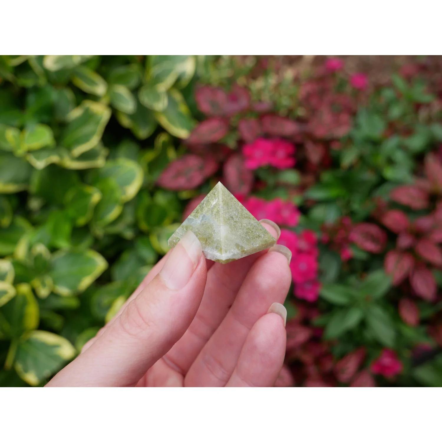 Vesuvianite Pyramid 0.75" #bc0496