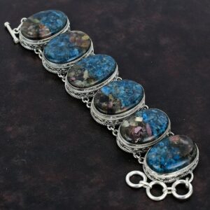 Handmade Watermelon Tourmaline 925 Sterling Silver Bracelet: Adjustable Boho Jewelry Handmade Watermelon Tourmaline 925 Sterling Silver Bracelet: Adjustable Boho Jewelry