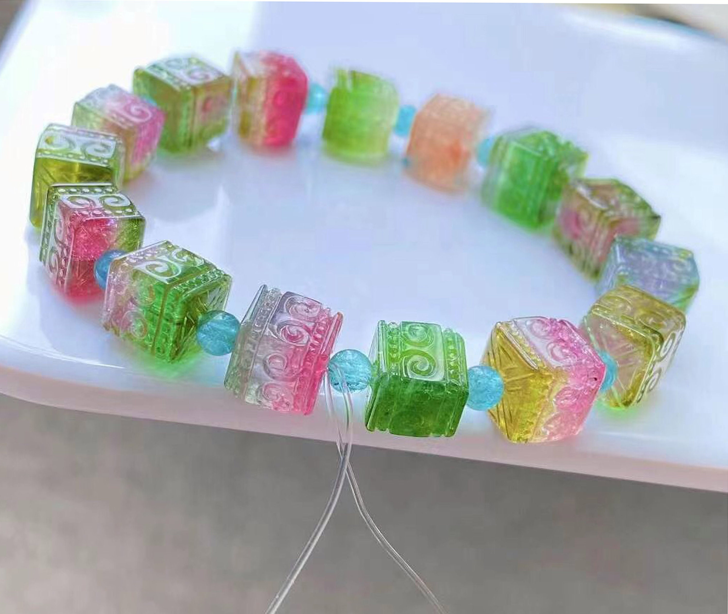 High Quality Natural Watermelon Tourmaline Beads Bracelet,tourmaline Beaded Bracelet,jewelry Gift Bracelet 5-2