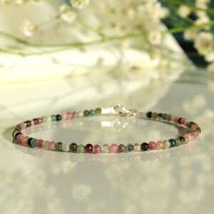Watermelon Tourmaline bracelet, rainbow Tourmaline bracelet, bracelet femme, multicolor gemstone bracelet, October Birthstone, gift for Her Watermelon Tourmaline bracelet, rainbow Tourmaline bracelet, bracelet femme, multicolor gemstone bracelet, October Birthstone, gift for Her