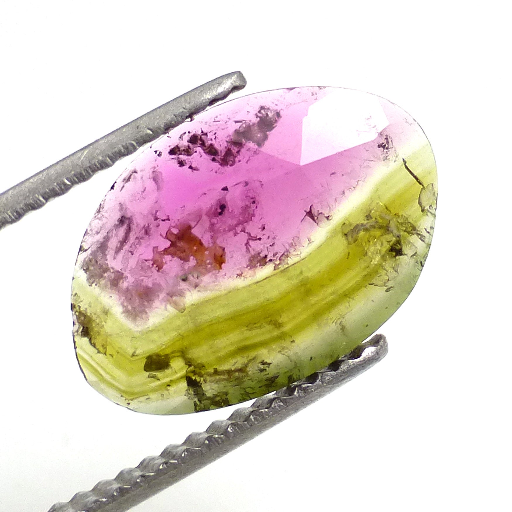 2.240 Carats Watermelon Tourmaline Cabochon Rose Cut Pink Green Gemstone Rubellite One Of A Kind Faceted Handmade Hand Cut Perfect Gemstone 2.240 Carats Watermelon Tourmaline Cabochon Rose Cut Pink Green Gemstone Rubellite One Of A Kind Faceted Handmade Hand Cut Perfect Gemstone