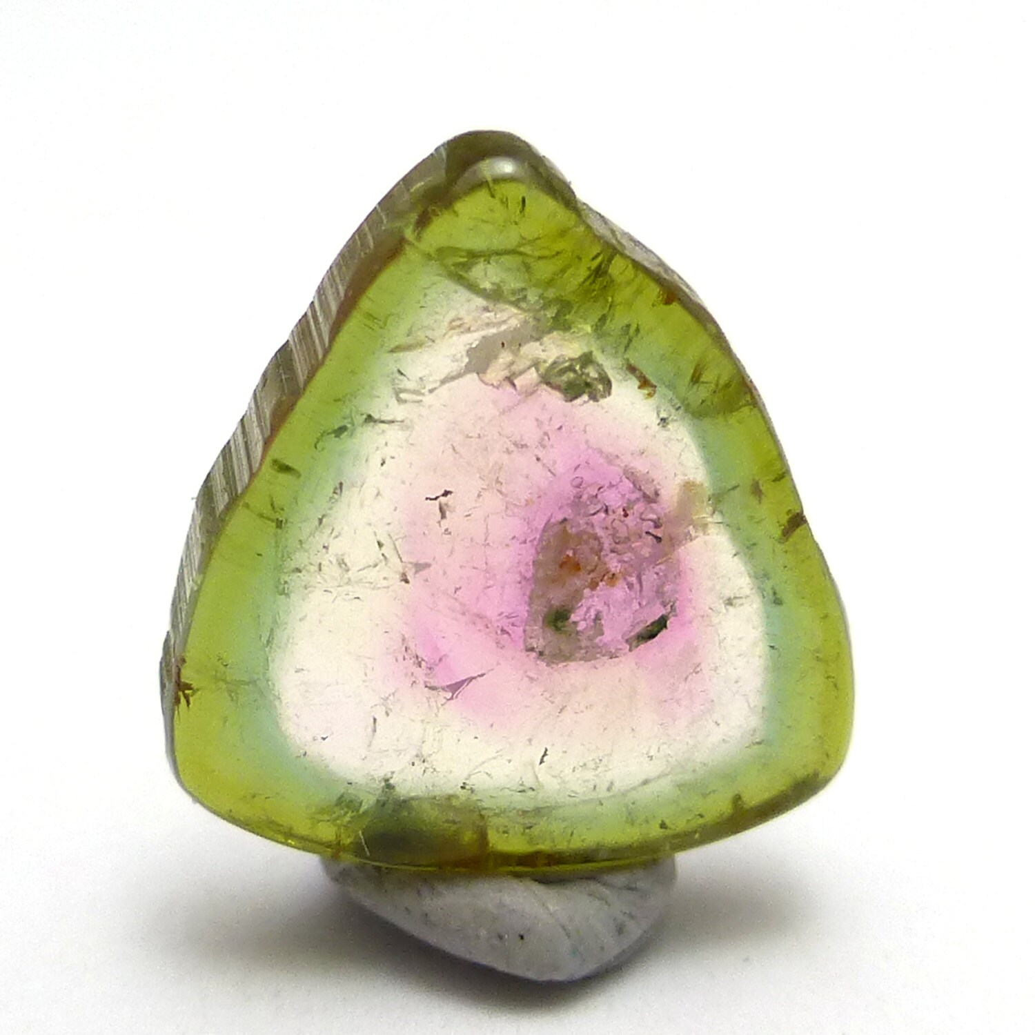 2.86 Carats Watermelon Tourmaline Cabochon Slice One Of A Kind Rubellite Green Natural Gemstone Specimen Statement Jewelry Pendant Ring