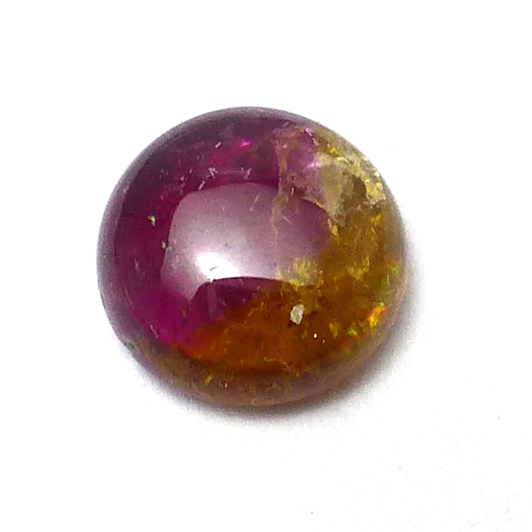 Watermelon Tourmaline 7mm Cabochon Domed Round Calibrated Small Natural Bi Color Ring Stone One Of A Kind Handmade