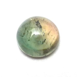Watermelon Tourmaline 7mm Pink and Green Cabochon Domed round Calibrated Small Natural Bi Color Ring Stone
