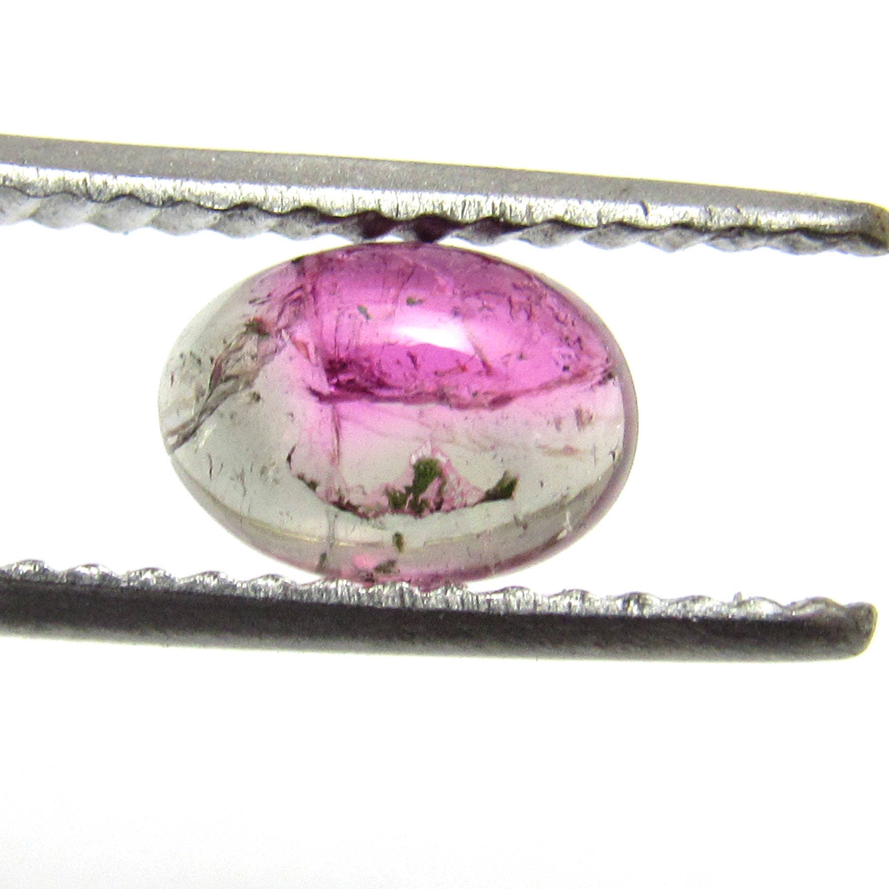 Watermelon Tourmaline Cabochon 7x5 5x7 Domed Oval Calibrated Small Natural Bi Color Stacking Ring Size One Of A Kind Handmade