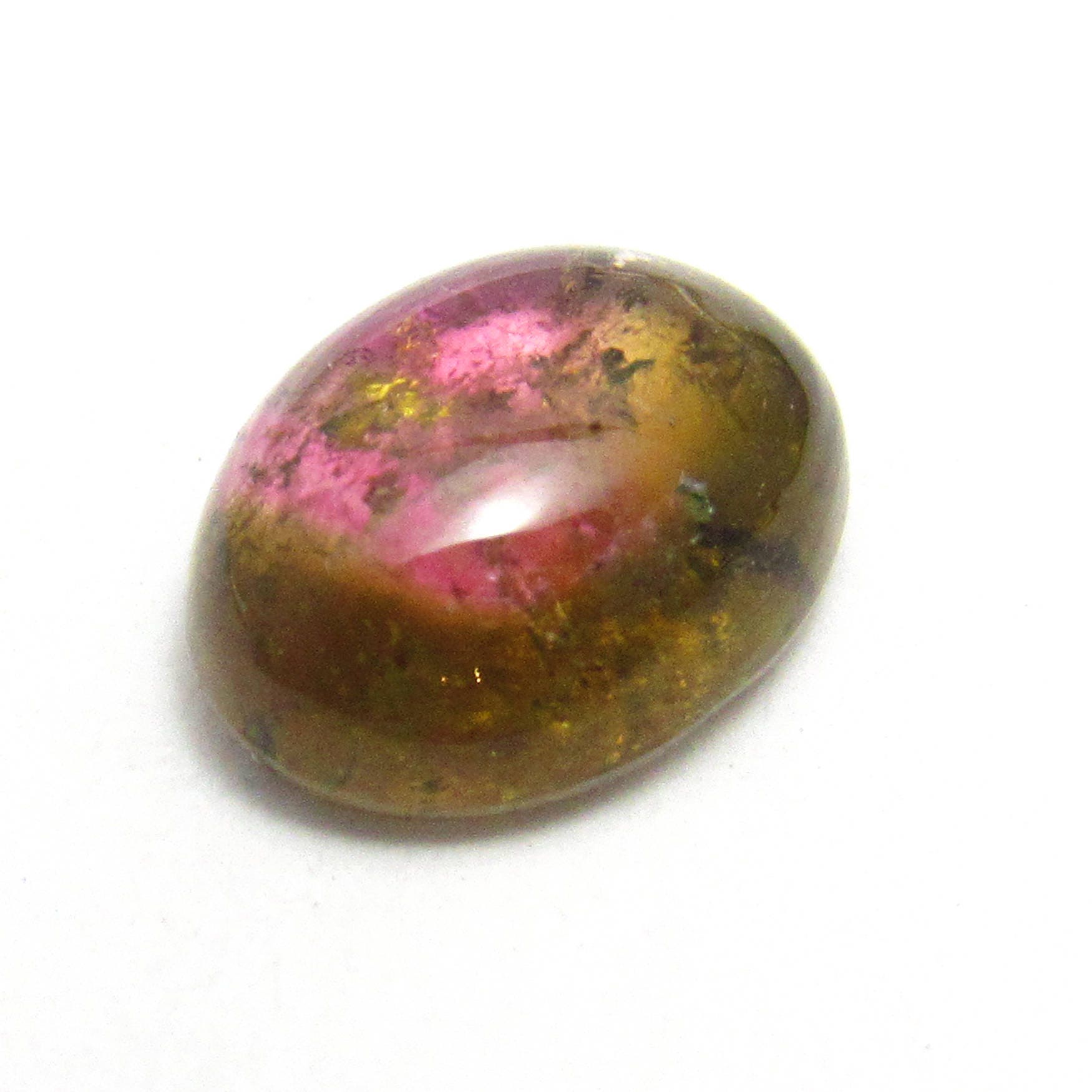 Watermelon Tourmaline Cabochon 8x6 6x8 8mm X 6mm Domed Oval Calibrated Natural Bi Color Stacking Ring Size One Of A Kind Handmade Pink Green