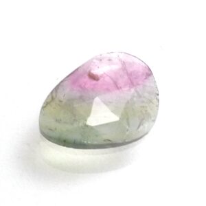 Watermelon Tourmaline Cabochon Rose Cut Pink Green Gemstone Rubellite One of a Kind Faceted Handmade Handcut Perfect Contemporary Gemstone