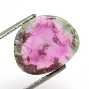 Watermelon Tourmaline Cabochon Slice Cab Rubellite Pink Green Natural Gemstone Specimen Statement Jewelry Pendant Ring Stone