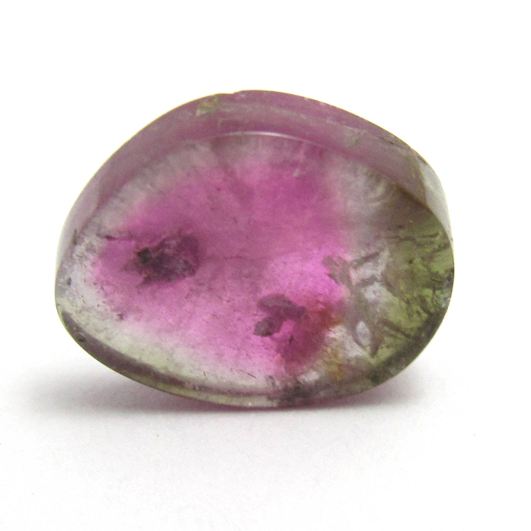 Watermelon Tourmaline Cabochon Slice Cab Rubellite Pink Green Natural Gemstone For Use In Jewelry Pendant Ring