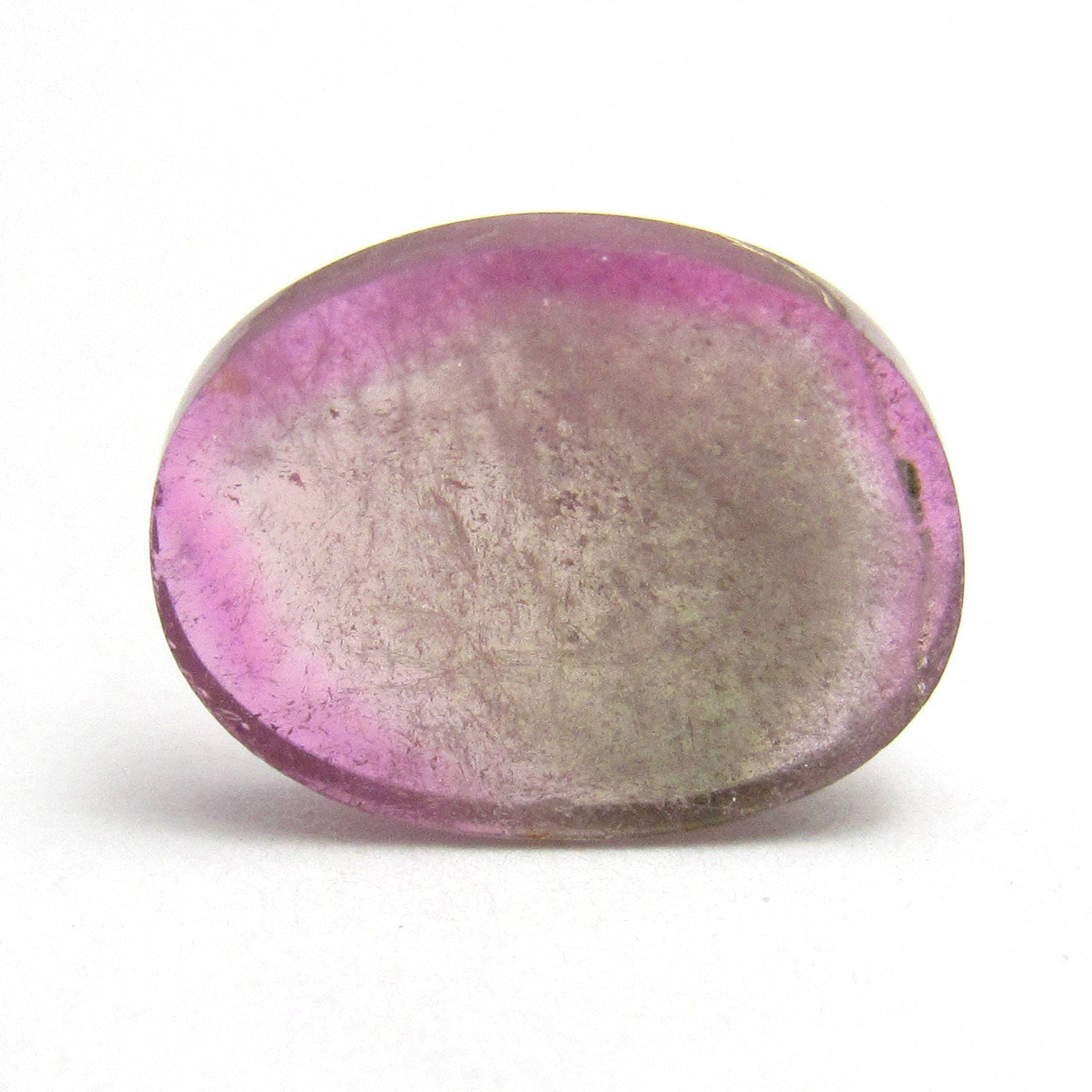 Watermelon Tourmaline Cabochon Slice Cab Rubellite Pink Green Natural Gemstone Specimen Statement For Use In Jewelry Pendant Ring