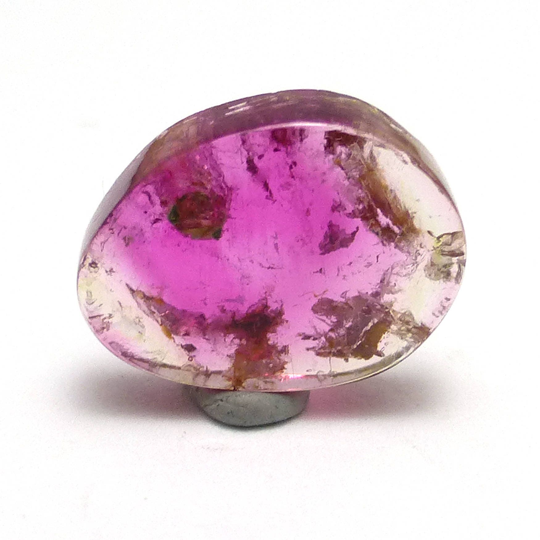 Watermelon Tourmaline Cabochon Slice Cab Rubellite Pink Natural Gemstone Specimen Statement Jewelry Pendant Ring Stone One Of A Kind