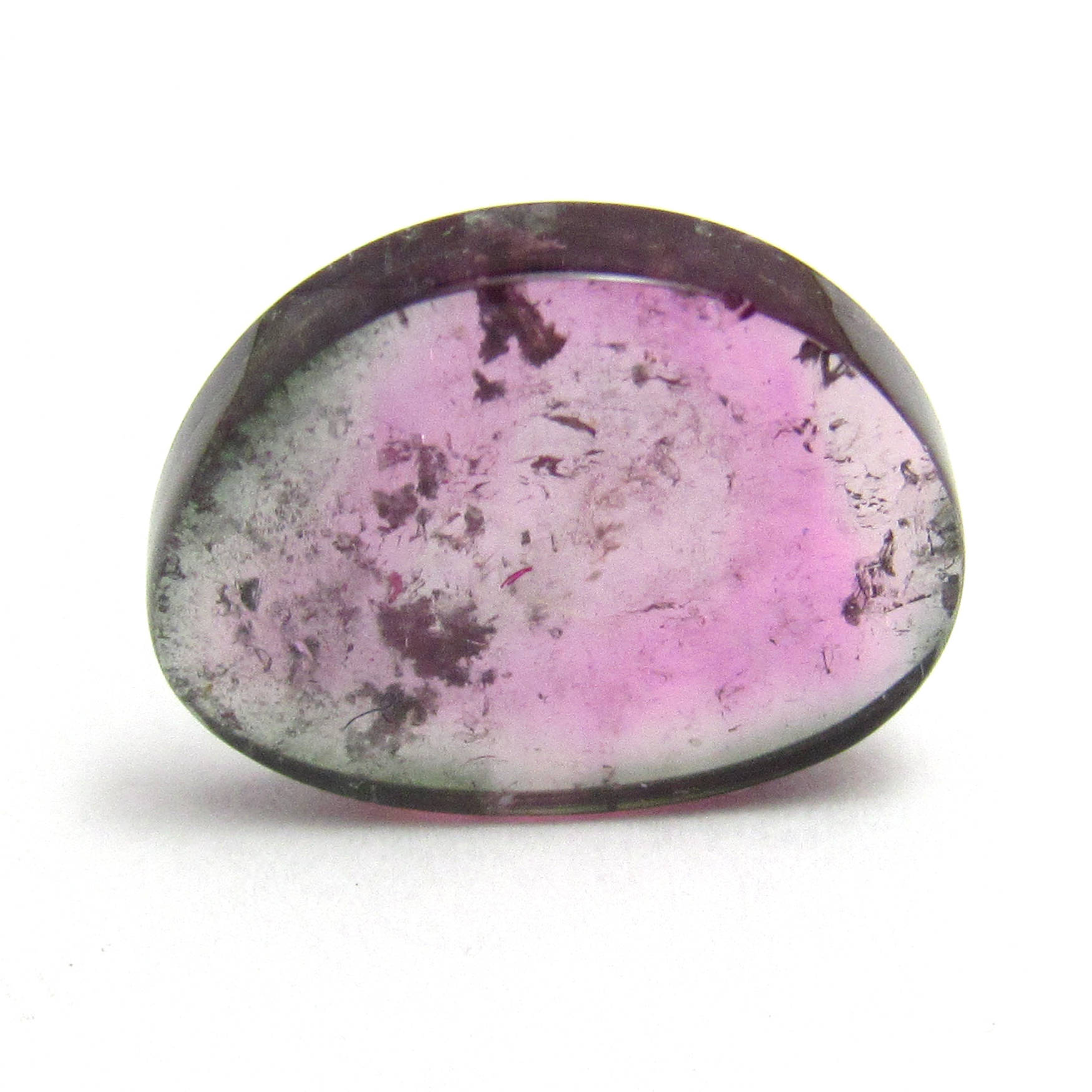 Watermelon Tourmaline Cabochon Slice Cab Rubellite Pink Green Natural Gemstone Specimen For Making Jewelry Pendant Ring