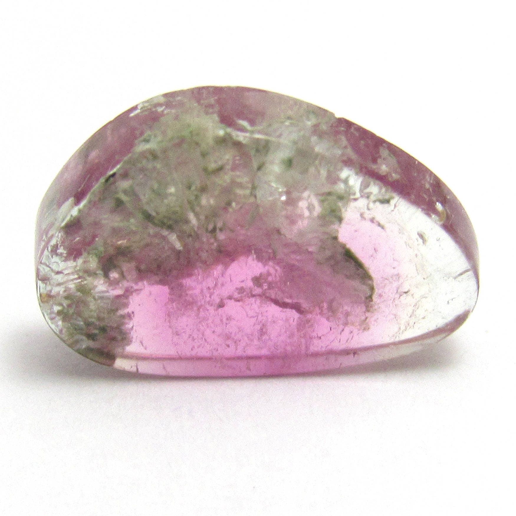 Watermelon Tourmaline Cabochon Slice Cab Rubellite Pink Green Natural Gemstone Specimen Statement Jewelry For Pendant Ring