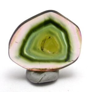 Watermelon Tourmaline Cabochon Slice One Of A Kind Rare Rubellite Green Natural Gemstone Specimen Statement Jewelry Pendant Ring