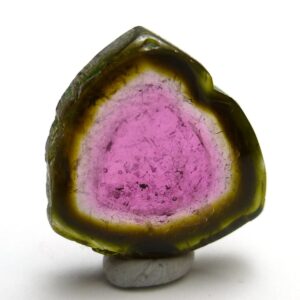 Watermelon Tourmaline Cabochon Slice One of a Kind Rare Rubellite Pink Green Natural Gemstone Specimen Statement Jewelry Pendant Ring