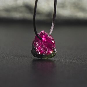 Natural Pitaya Pink Green Watermelon Tourmaline Pendant-raw Top Drilled Gemstone Necklace,earrings
