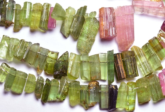 Natural Shape Beautiful Watermelon Tourmaline Crystal Side Drilled Rough - Size Is 4x8-5x11 Mm #1500 Natural Shape Beautiful Watermelon Tourmaline Crystal Side Drilled Rough - Size Is 4x8-5x11 Mm #1500