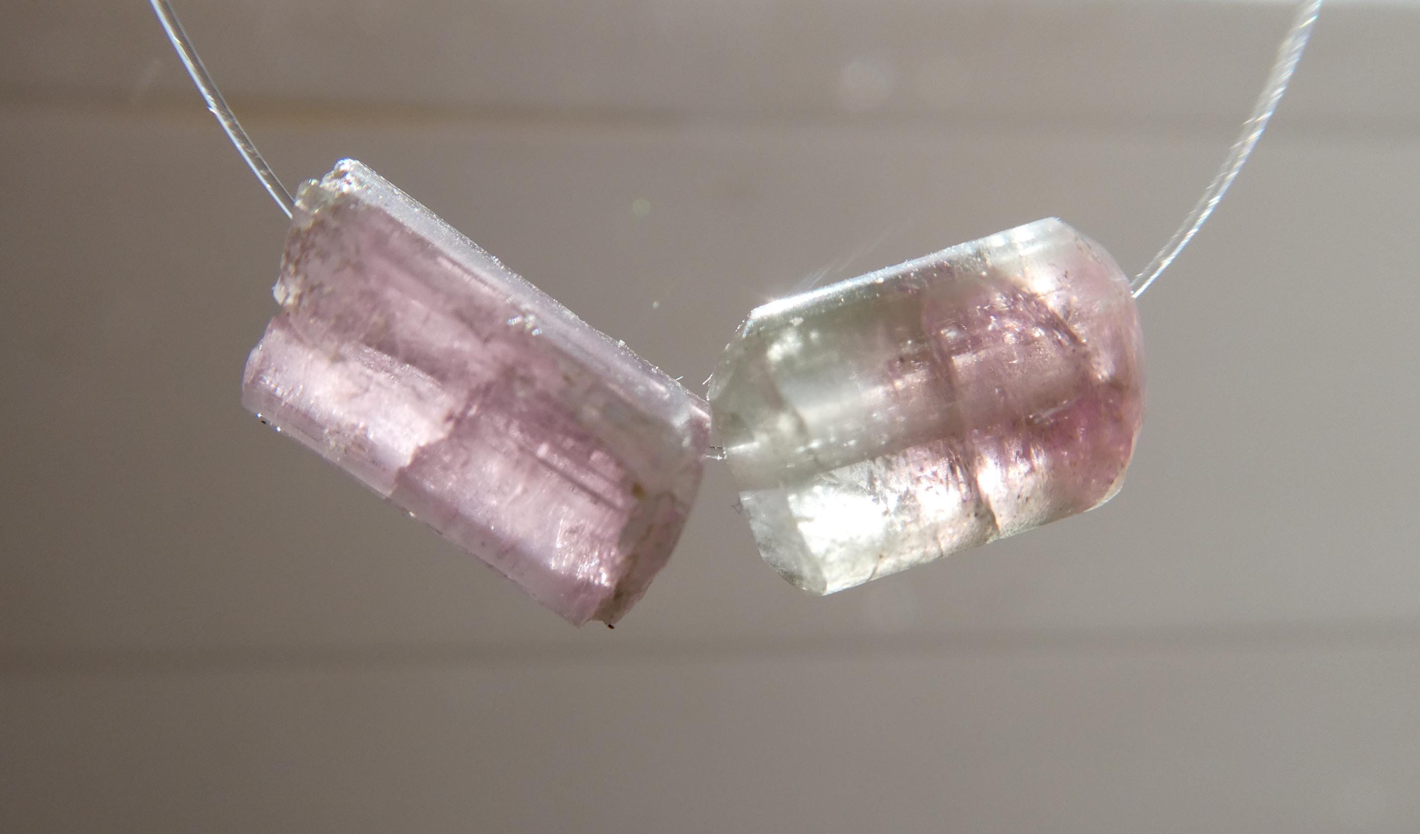 Tourmaline Tube Crystals 9-10mm Beads- 2 Pcs Focal Watermelon Tourmaline-jewelry Making -craft Natural Beads Tourmaline Tube Crystals 9-10mm Beads- 2 Pcs Focal Watermelon Tourmaline-jewelry Making -craft Natural Beads