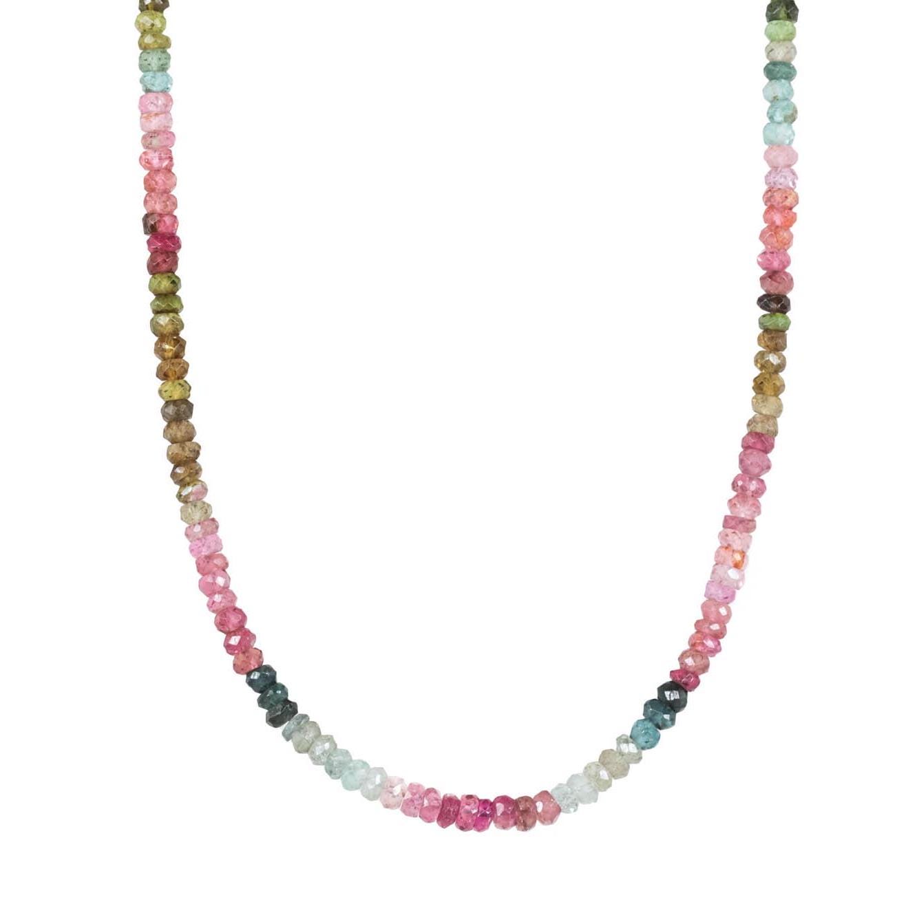 Aaaa+ Mixed Tourmaline Beaded Necklace , Watermelon Tourmaline Necklace , Multi Color Tourmaline , Aaa Tourmaline Necklace , Tourmaline