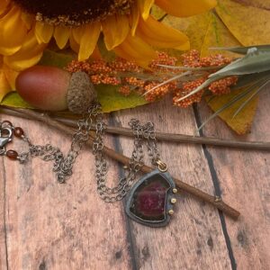 Watermelon Tourmaline Artisan Necklace Watermelon Tourmaline Artisan Necklace