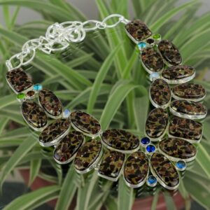 Copper Watermelon Tourmaline Necklace: Sterling Silver Multi Stone Gemstone Copper Watermelon Tourmaline Necklace: Sterling Silver Multi Stone Gemstone