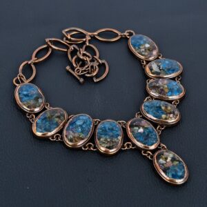 Handmade Copper Watermelon Tourmaline Necklace: Electroformed Gemstone Jewelry Handmade Copper Watermelon Tourmaline Necklace: Electroformed Gemstone Jewelry