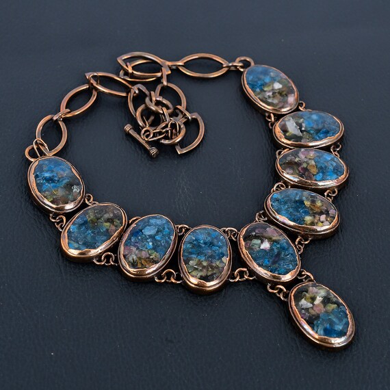 Handmade Copper Watermelon Tourmaline Necklace: Electroformed Gemstone Jewelry Handmade Copper Watermelon Tourmaline Necklace: Electroformed Gemstone Jewelry