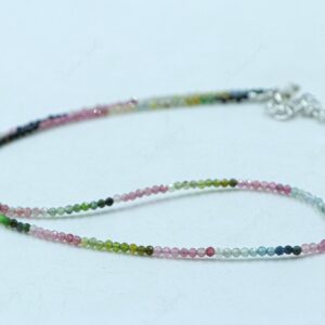Multi Tourmaline Micro Faceted Necklace, 2mm Natural Rainbow Gemstone Choker, Dainty Watermelon Tourmaline Jewelry, Luxury Gift For Her Multi Tourmaline Micro Faceted Necklace, 2mm Natural Rainbow Gemstone Choker, Dainty Watermelon Tourmaline Jewelry, Luxury Gift For Her